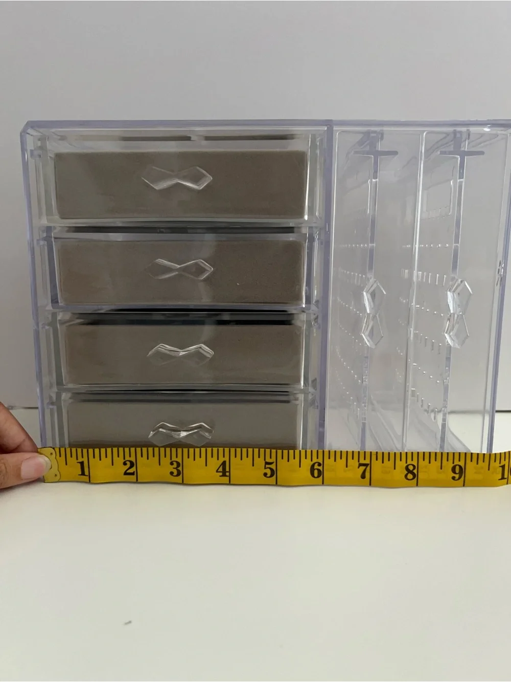 Clear Plastic Drawer Organizer with Brown Drawers - Home Storage & Organization